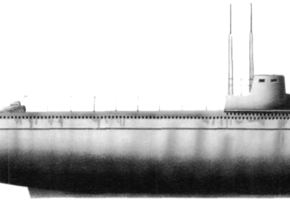 Ship RN Giacinto Pullino [Submarine] (1913) - drawings, dimensions, pictures